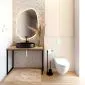 Szafka pod umywalkę nablatową KALI 110 cm czarny/dąb loft I sklep meblowy MIRAT. styl LOFT