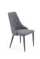 Krzesło K365 VELVET szare z metalowymi nogami do salonu | MIRAT. w stylu GLAMOUR kolekcja