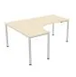 Biurko narożne EASY SPACE I-LEG LS 160x140cm akacjowe I sklep meblowy MIRAT.