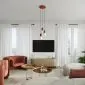 Lampa wisząca HALO 1 ochra czerwona | sklep MIRAT  kolekcja halo