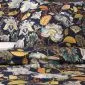 Pościel z mikrofibry OTAMO granatowa w liście i kwiaty 220x200 cm | MIRAT