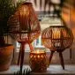 Lampion MASAYA ogrodowy naturalny 15x11x61 cm |MIRAT