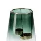 Lampion GALIA szklany z uchwytami na tealight zielony 15x20 cm | MIRAT