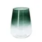 Lampion GALIA szklany z uchwytami na tealight zielony 15x20 cm | MIRAT