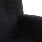Fotel tapicerowany MOSS w tkaninie TEDDY BOUCLÉ czarny z podłokietnikami | MIRAT styl SKANDYNAWSKI