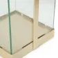 Lampion BRELA metalowa złota 15x15x36 cm | MIRAT