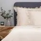 Komplet pościeli MOISES 160x200 z bawełny w kolorze beżowym | MIRAT styl VINTAGE