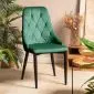 Krzesło tapicerowane LOUIS QUILTER zielone w stylu loft | MIRAT styl LOFT