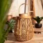 Lampion GARNITTO pleciony naturalny 10,5x30 cm | MIRAT