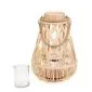 Lampion RADIANT pleciony z pojemnikiem na świece naturalny 35 cm | MIRAT