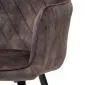 Krzesło tapicerowane SATORI brązowe z podłokietnikami |MIRAT styl LOFT