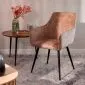 Krzesło tapicerowane SATORI beżowe w stylu loftowym | MIRAT styl LOFT