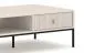 Stolik kawowy MAGGIORE 104x68 kaszmir mat/czarny ryflowane fronty I sklep meblowy MIRAT. styl GLAMOUR, RYFLOWANY