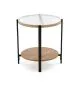 Stolik kawowy KAMALA S 53cm dąb naturalny/czarny loftowy I sklep meblowy MIRAT. styl LOFT