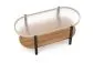 Ława owalna KAMALA 54x110 dąb naturalny/czarny do salonu I sklep meblowy MIRAT. styl LOFT