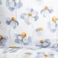 Pościel REITA z mikrofibry biała w kwiaty 140x200 cm | MIRAT
