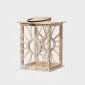 Lampion TRILIUM z drewna jodłowego naturalny 32,5 cm | MIRAT