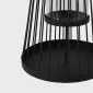 Lampion VERANO metalowa niska czarna 20x30 cm | MIRAT