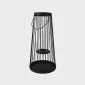 Lampion VERANO metalowa czarna 20x40 cm 735738 | MIRAT