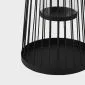Lampion VERANO metalowa czarna 20x40 cm 735738 | MIRAT