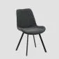 Krzesło ciemnoszare SILLA na czarnym stelażu | MIRAT styl LOFT