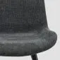 Krzesło ciemnoszare SILLA na czarnym stelażu | MIRAT styl LOFT