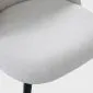 Krzesło tapicerowane LUDI beżowe z czarnymi nogami | MIRAT styl LOFT