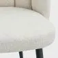 Krzesło w tkaninie boucle' LUXE kremowe|MIRAT styl GLAMOUR, LOFT