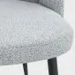 Krzesło tapicerowane LUXE tkanina boucle' szare |MIRAT styl LOFT