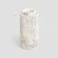 Lampion MODERN HAMPTONS ogrodowy ze świecą LED biały 20.5x38 cm | MIRAT