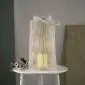 Lampion MODERN HAMPTONS ogrodowy ze świecą LED biały 20.5x38 cm | MIRAT