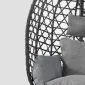 Huśtawka NIDO na metalowym stelażu 104x106x184 cm typu kokon czarny | MIRAT