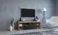 Szafka RTV EVEREST 140cm dąb old style/antracytowa z oświetleniem LED | sklep MIRAT styl LOFT, SKANDYNAWSKI