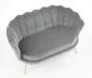 Sofa AMORINITO XL szara muszla na złotych lub czarnych nogach | MIRAT. styl GLAMOUR, PASTELE