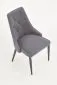 Krzesło K365 VELVET szare z metalowymi nogami do salonu | MIRAT. w stylu GLAMOUR kolekcja