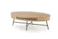 Stolik kawowy CAROLINA 120x60 dąb/czarna do salonu w stylu industrialnym | MIRAT. styl LOFT