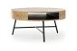 Stolik kawowy CAMILA 80x80 dąb/czarna do salonu w stylu industrialnym | MIRAT. styl LOFT