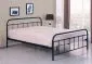Łóżko LINDA 120x200 czarne metalowe dwuosobowe | MIRAT. styl LOFT