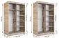 Szafa przesuwna MODUO COMFORT 120 biała mat/antracyt z lustrami | MIRAT. w stylu kolekcja MODUO COMFORT