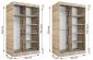 Szafa przesuwna MODUO COMFORT120 antracyt z dwoma lustrami do sypialni | MIRAT. w stylu kolekcja MODUO COMFORT