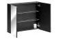 Szafka łazienkowa SANTA FE BLACK 80 cm czarny mat z lustrem z półkami I sklep meblowy MIRAT. styl LOFT