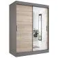 Szafa przesuwna MODUO COMFORT 2 150 antracyt/dąb sonoma z lustrem | MIRAT.  kolekcja MODUO COMFORT