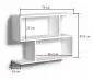 Półka ALESIA 7 orzech wisząca do salonu | MIRAT. styl LOFT