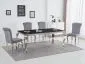 Stół PRINCE 180x90 czarny/chrom szklany elegancki | MIRAT. styl GLAMOUR