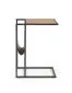 Stolik kawowy COMPACT 47x33 dąb/czarny z miejscem na gazety i książki | MIRAT. styl LOFT