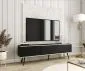 Szafka RTV KARL 3D 175cm wisząca/stojąca czarny mat loft I sklep meblowy MIRAT. styl GLAMOUR, LOFT, RYFLOWANY