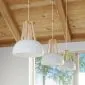 Lampa wisząca CASCO biała/naturalne drewno | sklep MIRAT  kolekcja casco