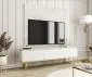 Szafka RTV KARL 175cm wisząca/stojąca biały mat laminowana I sklep meblowy MIRAT. styl GLAMOUR