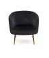 Fotel CROWN czarny z przeszyciami w stylu glamour | MIRAT. w stylu GLAMOUR kolekcja