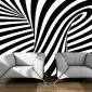 Fototapeta - op art  czarno-biały-1